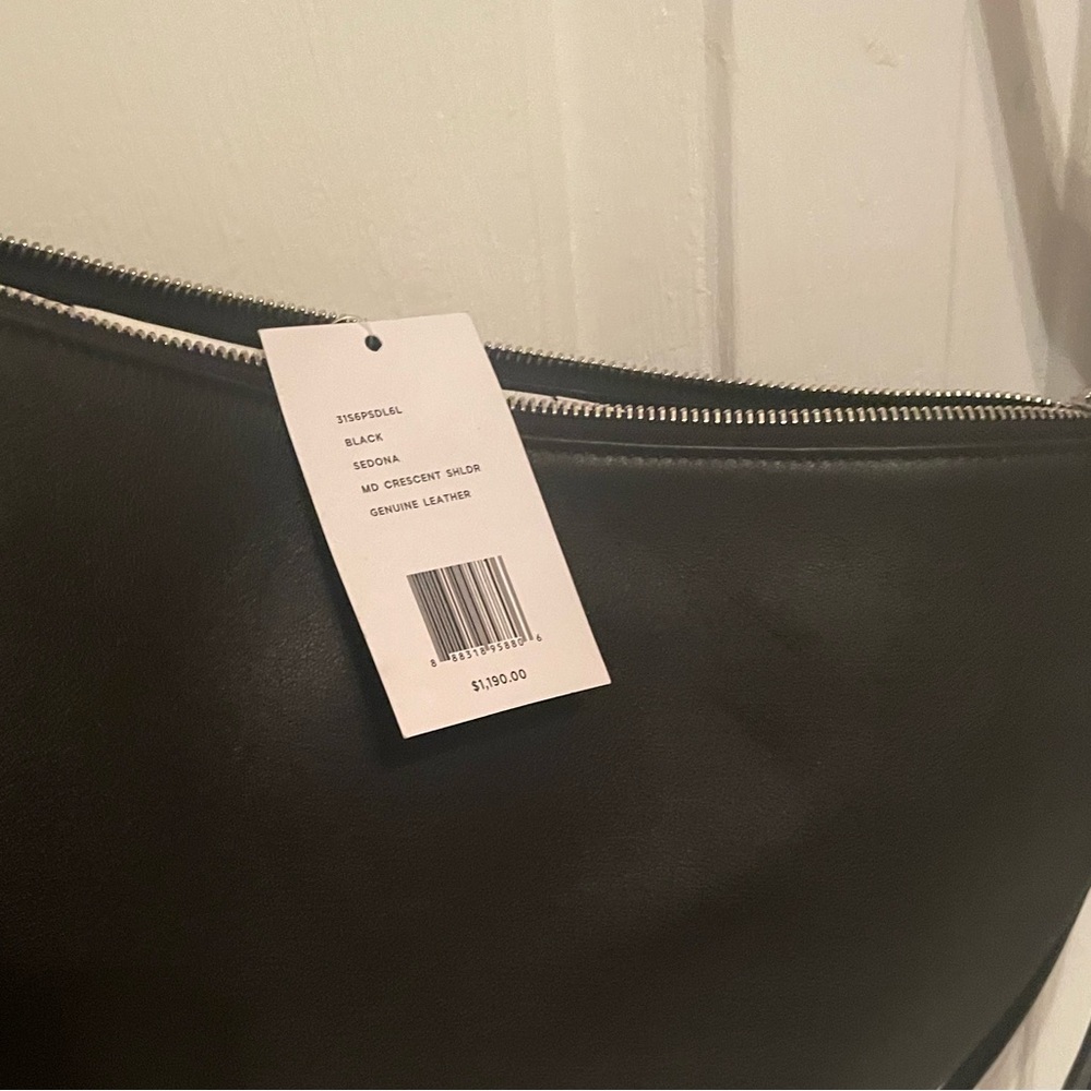 NWT EXCLUSIVE MICHAEL KORS LUXURY COLLECTION Black Sedona Med Crescent Handbag.